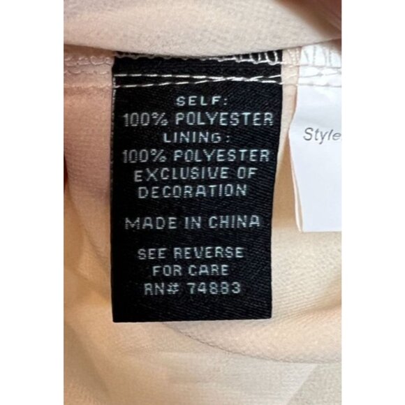 Cynthia Rowley Sheer Lace Trim Blouse Cream Long Sleeve Lightweight Womens Large - Picture 10 of 11